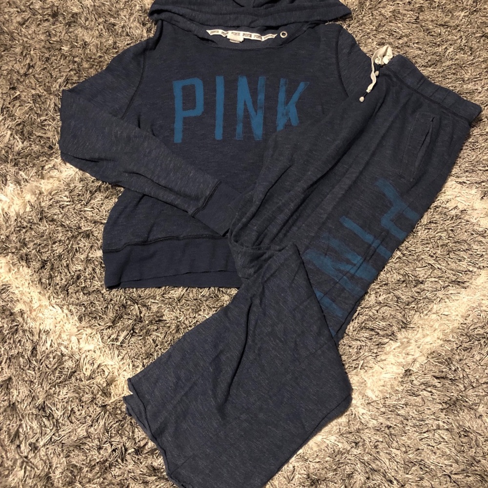 VS PINK Navy sweat suit